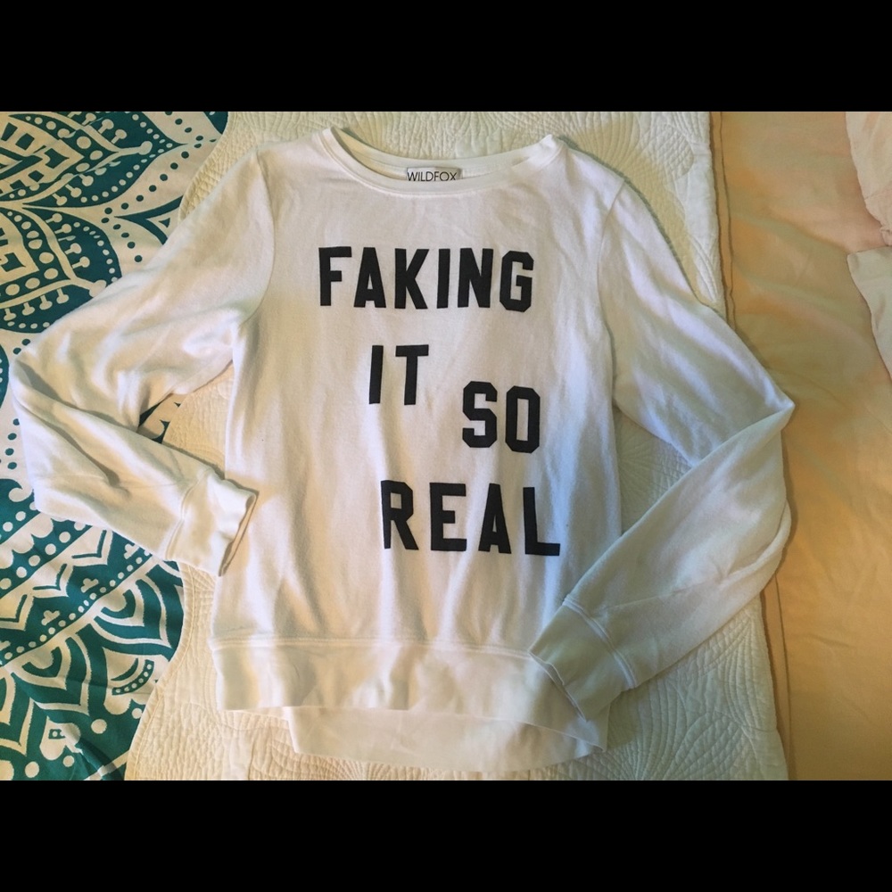 White Wildfox pullover